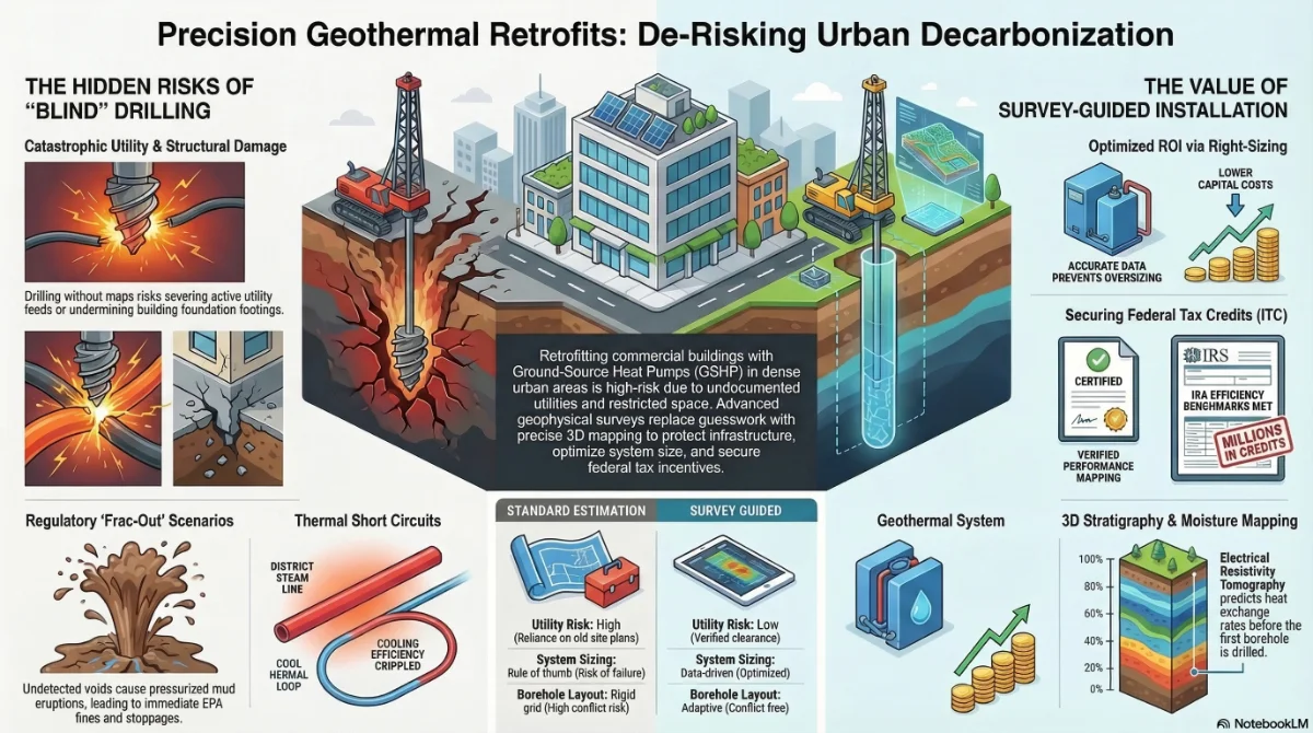 Geothermal retrofitting infographic