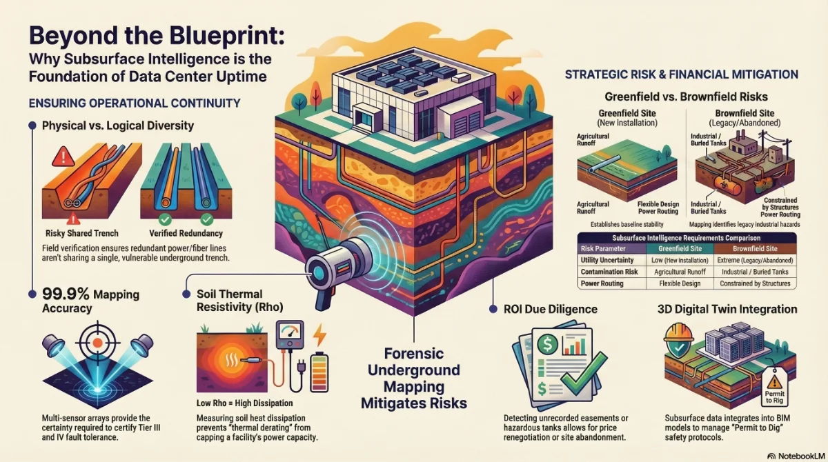 Infographic on subsurface mapping for data centers