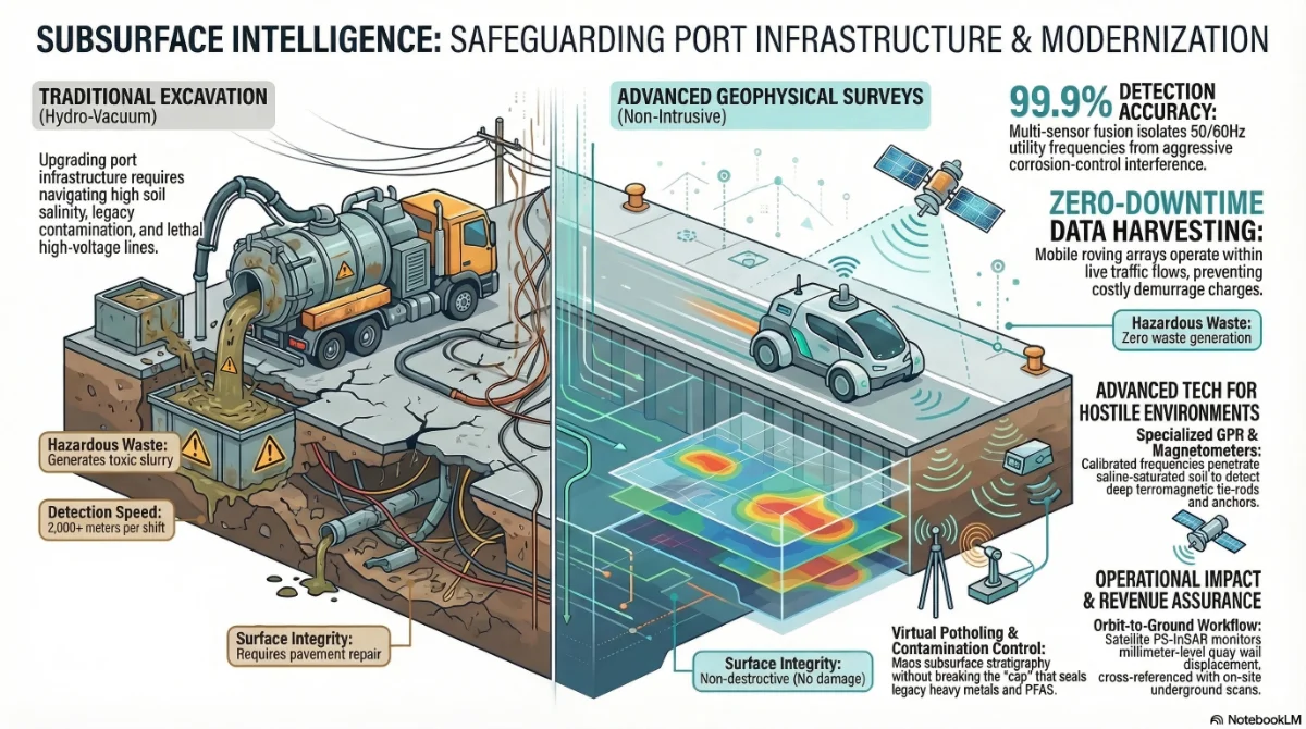 Illustration of underground utility surveys