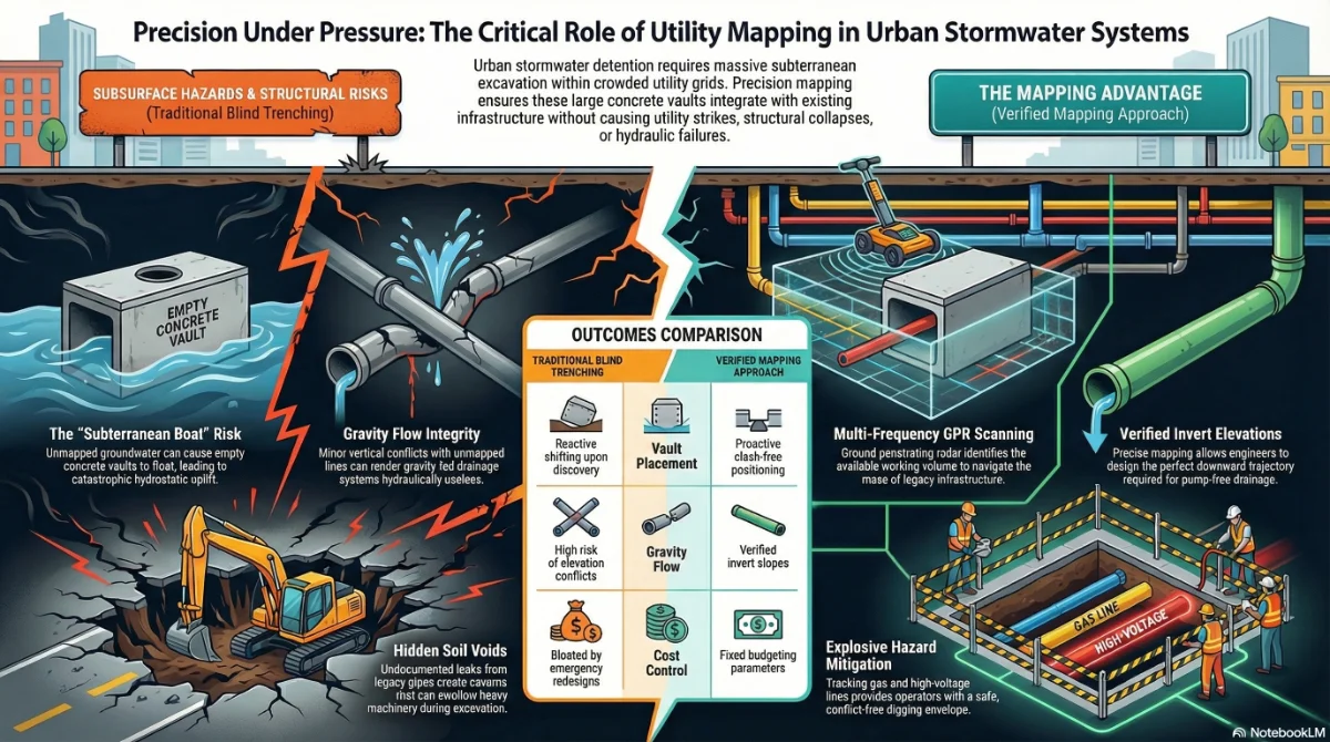Infographic on urban stormwater mapping importance